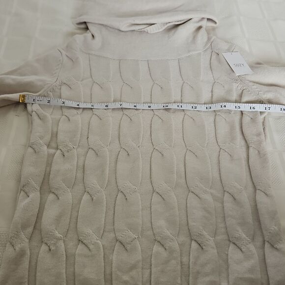 Suzy Shier Knitted Turtleneck Long Sleeves Sweater Small Off White - Picture 5 of 16